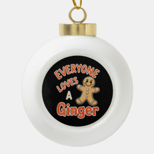 Iedereen Houdt Van Een Gember Kerstmis Xmas Gember Keramische Bal Ornament