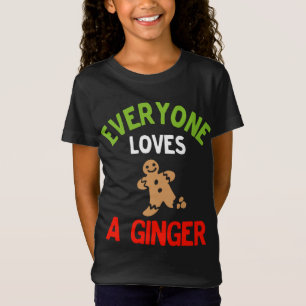 Iedereen houdt van een Ginger Cute Kerstontbijtkoe T-shirt
