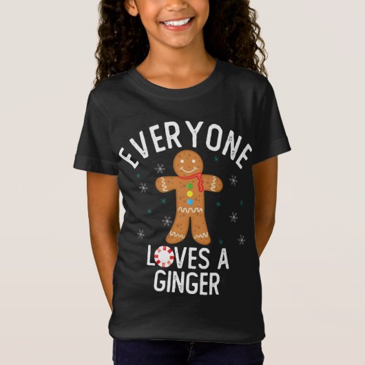 Iedereen houdt van een Ginger Funny Pun Schattige  T-shirt (Voorkant)