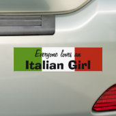 Iedereen houdt van een Italiaanse Bumpersticker (Op auto)