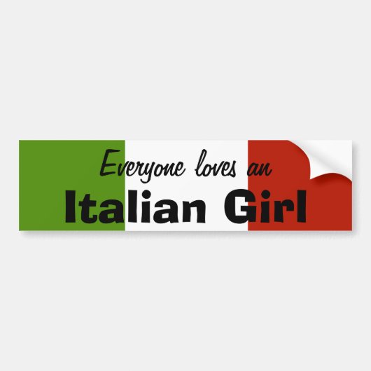 Iedereen houdt van een Italiaanse Bumpersticker (Voorkant)