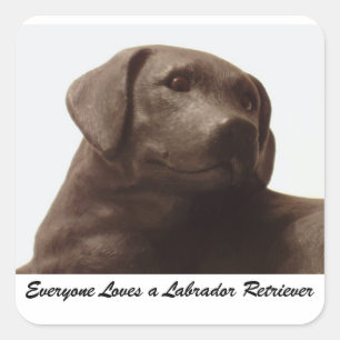 Iedereen houdt van een Labrador Retriever Vierkante Sticker
