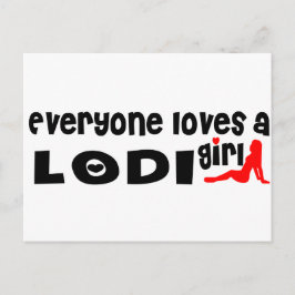 Iedereen houdt van een Lodi meisje Briefkaart