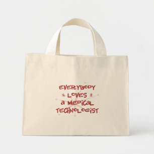 Iedereen houdt van een medisch technologieconoom mini tote bag