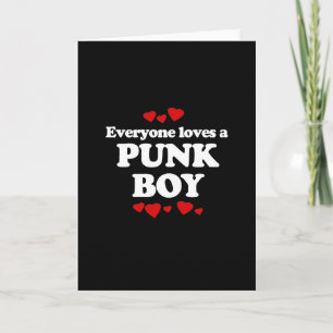 Iedereen houdt van een Punk T-shirt van de Jongen Feestdagen Kaart