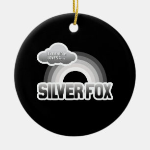Iedereen houdt van een Silver Fox Keramisch Ornament