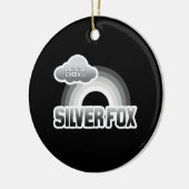 Iedereen houdt van een Silver Fox Keramisch Ornament (Links)
