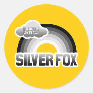 Iedereen houdt van een Silver Fox Ronde Sticker