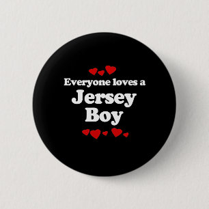 Iedereen houdt van een T-shirt van Jersey Boy Ronde Button 5,7 Cm