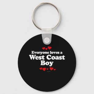 Iedereen houdt van een T-shirt voor de West Coast Sleutelhanger