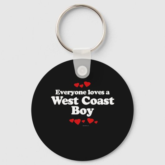 Iedereen houdt van een T-shirt voor de West Coast Sleutelhanger (Voorkant)