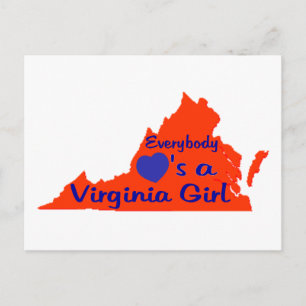 Iedereen houdt van een Virginia Girl Briefkaart