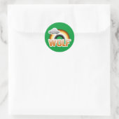 Iedereen houdt van een Wolf Ronde Sticker (Tas)