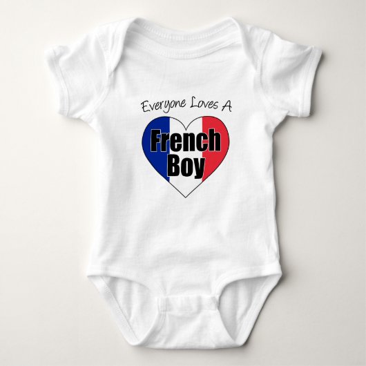 Iedereen houdt van Franse jongen Romper (Voorkant)