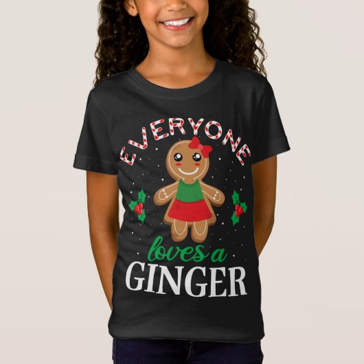 Iedereen houdt van Ginger Cookie Apparel, kerst Gi T-shirt (Voorkant)