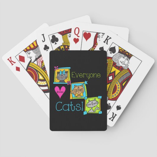Iedereen houdt van katten speelkaarten (Achterkant)