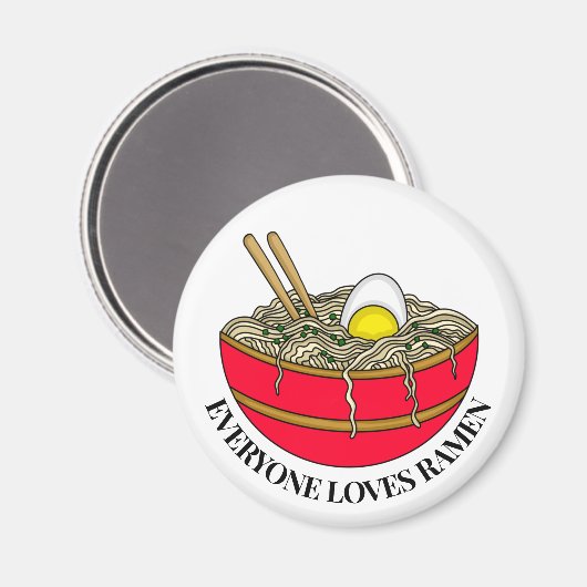 Iedereen houdt van Ramen | Funny Pun Magneet (Voorkant / Achterkant)
