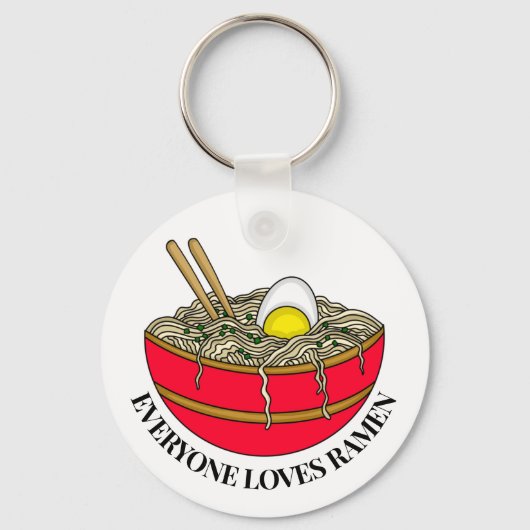 Iedereen houdt van Ramen | Funny Pun Sleutelhanger (Voorkant)