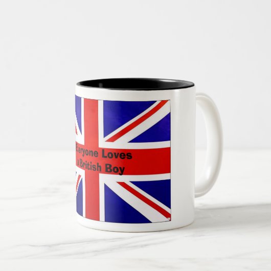 "Iedereen houdt van" Tweekleurige Koffiemok (Voorkant rechts)