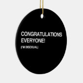 IEDEREEN, IK BISEXUEL. KERAMISCH ORNAMENT (Rechts)