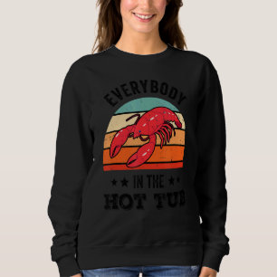 Iedereen in de Hot Tub Crawfish Boil Cajun Vint Trui