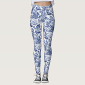 Iedereen in Harmony Toile de Jouy (indigo inkt) Leggings (Voorkant)
