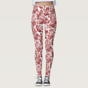 Iedereen in Harmony Toile de Jouy (ox bloedinkt) Leggings