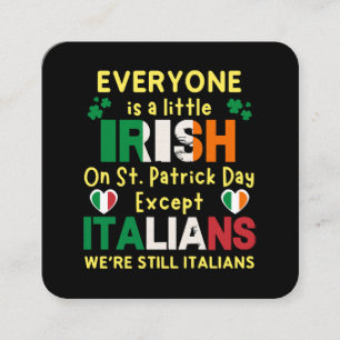 Iedereen is een beetje Iers op St. Patrick's Day Vierkante Visitekaartje
