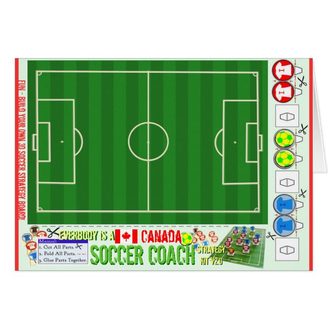 Iedereen is een Voetbal coach Strategy Board Canad (Voorkant Horizontaal)