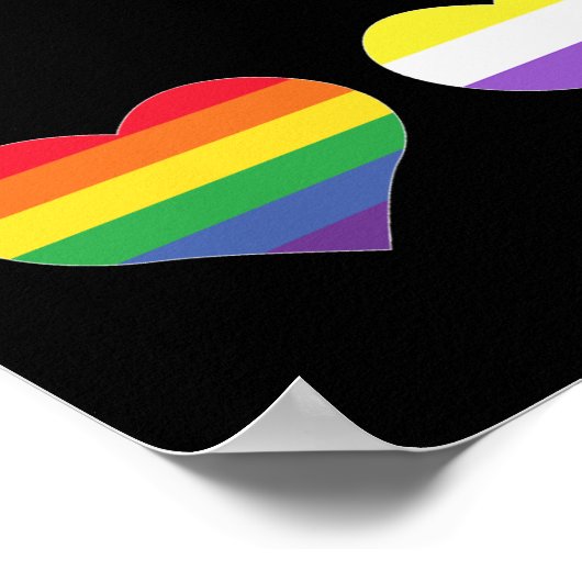 Iedereen is hier welkom Colour Skin Gay Pride Poster (Hoek)