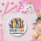 Iedereen Is Hier Welkom Idaho Docent Papieren Bordje (Feest)