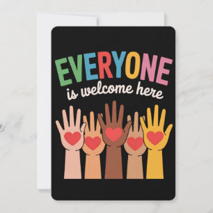 Iedereen is hier welkom kaart