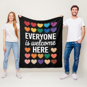 Iedereen is hier welkom LGBTQ Fleece Deken
