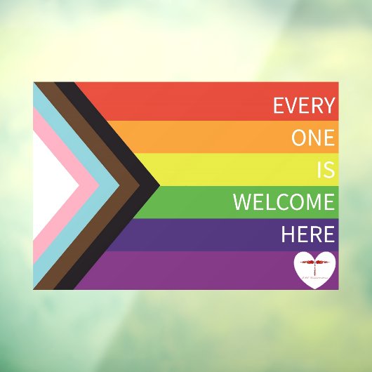 Iedereen is hier welkom raamsticker (Vel 3)