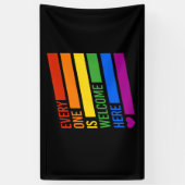 Iedereen is hier welkom spandoek (Verticaal)