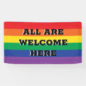 Iedereen is hier welkom spandoek (Horizontaal)