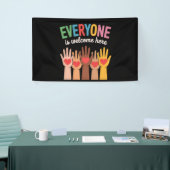 Iedereen is hier welkom spandoek (Beurs)