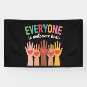 Iedereen is hier welkom spandoek (Horizontaal)