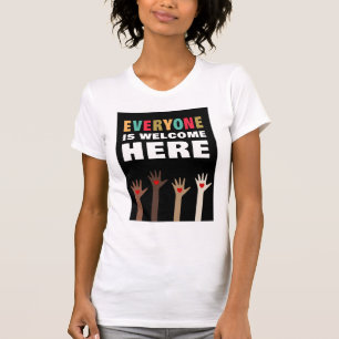 Iedereen is hier welkom t-shirt