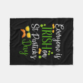 Iedereen is Iers op St Patrick S Day Fleece Deken (Voorkant (Horizontaal))