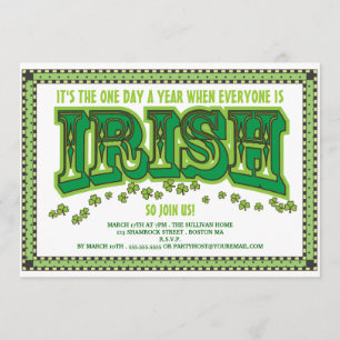 Iedereen is Irish St. Patrick's Day Party Kaart