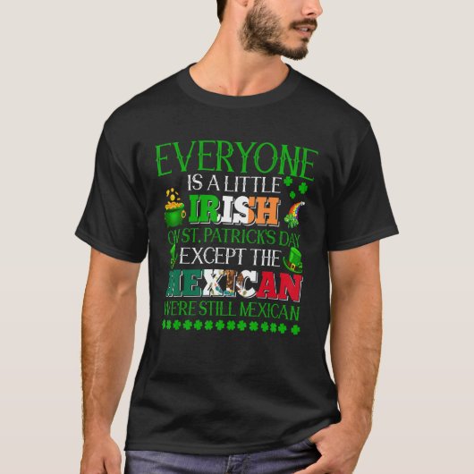 Iedereen is klein Iers op St. Patrick's Day Prou T-shirt (Voorkant)