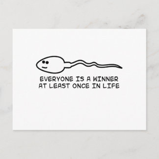Iedereen is minstens één keer winnaar! briefkaart