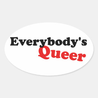 Iedereen is Queer Ovale Sticker