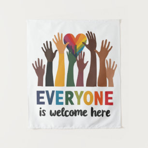 Iedereen is van harte welkom hier Idaho Teacher Wandkleed