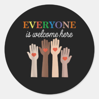 Iedereen is welkom bij Idaho Teacher 7 Ronde Sticker