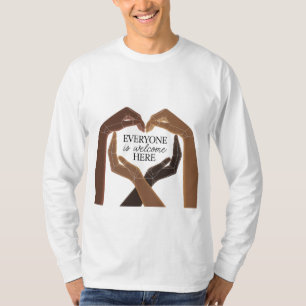 Iedereen is welkom: eenheid en diversiteit t-shirt
