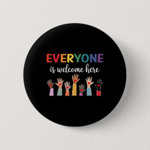 Iedereen is welkom hier Idaho Teacher 52 Ronde Button 5,7 Cm