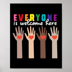 Iedereen is welkom hier Idaho Teacher &#; Poster