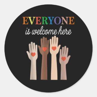 Iedereen is welkom in Idaho Ronde Sticker